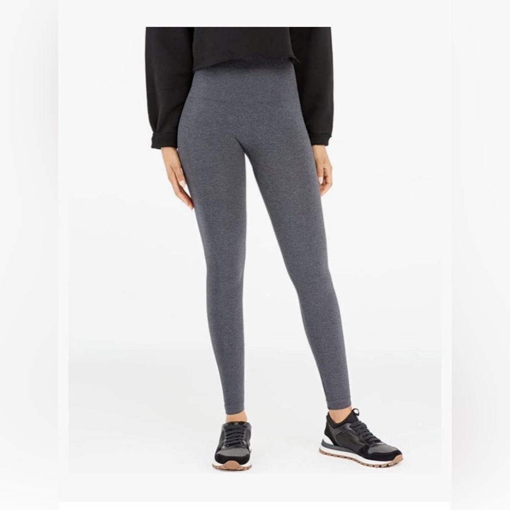 NWOT Spanx High Waist Seamless Gray Leggings Sz XL